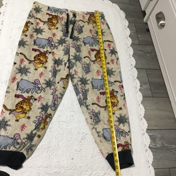 Disney Fleeced Sleep Pants XL Pooh Piglet Tigger Eeyore - Picture 6 of 10